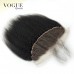 Human Virgin Hair Kinky Straight 13x4 Lace Frontal Closure With Baby Hair,Natural Color
